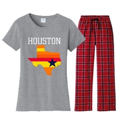 Classic Houston Texas Souvenir Women's Flannel Pajama Set