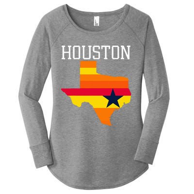 Classic Houston Texas Souvenir Women's Perfect Tri Tunic Long Sleeve Shirt