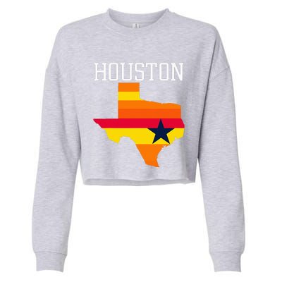 Classic Houston Texas Souvenir Cropped Pullover Crew