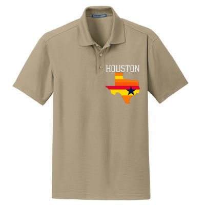 Classic Houston Texas Souvenir Dry Zone Grid Polo