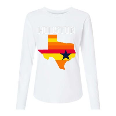 Classic Houston Texas Souvenir Womens Cotton Relaxed Long Sleeve T-Shirt