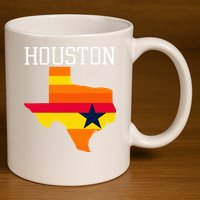 Classic Houston Texas Souvenir 11oz C Handle Ceramic Mug