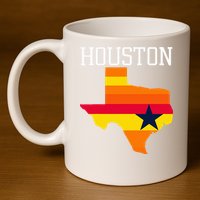 Classic Houston Texas Souvenir 11oz C Handle Ceramic Mug