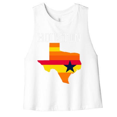 Classic Houston Texas Souvenir Women's Racerback Cropped Tank