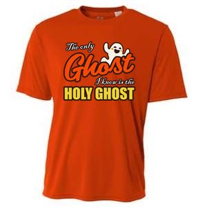 Christian Halloween The Only Ghost I Know Is The Holy Ghost Cooling Performance Crew T-Shirt