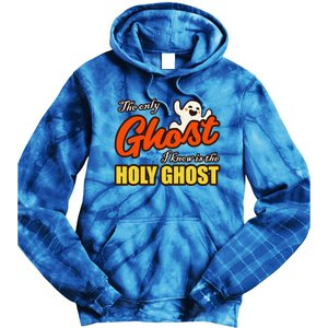 Christian Halloween The Only Ghost I Know Is The Holy Ghost Tie Dye Hoodie