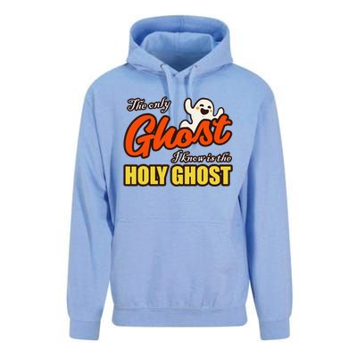 Christian Halloween The Only Ghost I Know Is The Holy Ghost Unisex Surf Hoodie