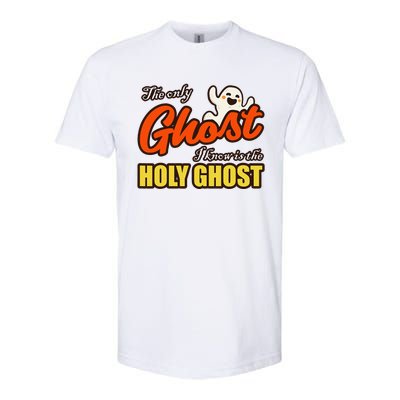 Christian Halloween The Only Ghost I Know Is The Holy Ghost Softstyle CVC T-Shirt