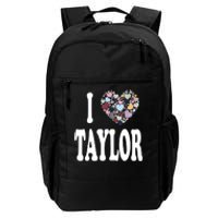 Colorful Heart Taylor First Name Girl I Love Taylor Daily Commute Backpack