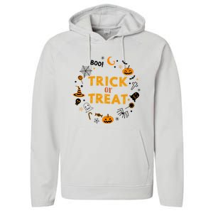 Cute Halloween Trick Or Treagift Cute Gift Performance Fleece Hoodie