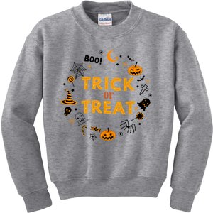 Cute Halloween Trick Or Treagift Cute Gift Kids Sweatshirt