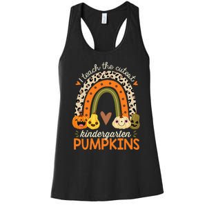 Cute Halloween Teacher Teaching Kindergarten Pumpkins Women's Racerback Tank