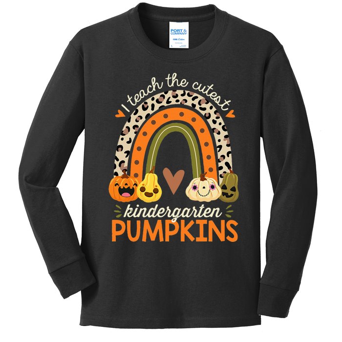 Cute Halloween Teacher Teaching Kindergarten Pumpkins Kids Long Sleeve Shirt