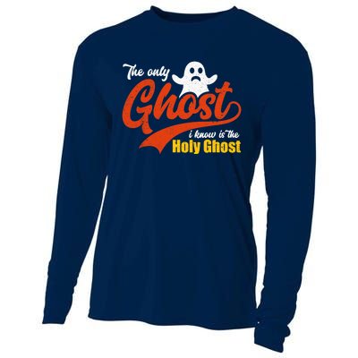 Christian Halloween The Only Ghost I Know Is The Holy Ghost Cooling Performance Long Sleeve Crew