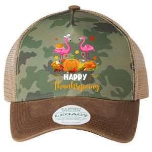 Cool Happy Thanksgiving Flamingo Ing Wine Lover Funny Gift Legacy Tie Dye Trucker Hat