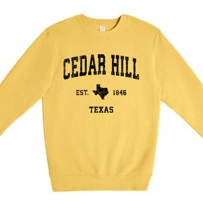 Cedar Hill Texas Tx Vintage Sports Premium Crewneck Sweatshirt