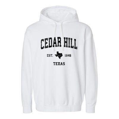 Cedar Hill Texas Tx Vintage Sports Garment-Dyed Fleece Hoodie