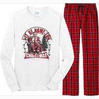 Cute Humorous Trump Ill Be Home For Christmas Election 2024 Long Sleeve Pajama Set