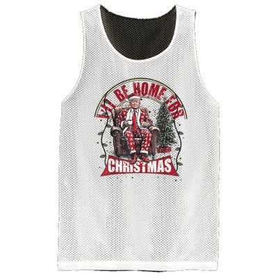 Cute Humorous Trump Ill Be Home For Christmas Election 2024 Mesh Reversible Basketball Jersey Tank