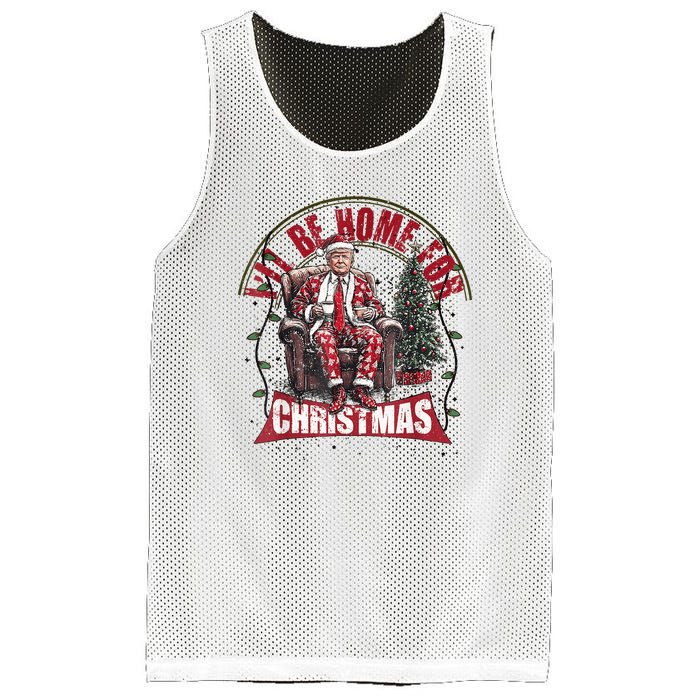 Cute Humorous Trump Ill Be Home For Christmas Election 2024 Mesh Reversible Basketball Jersey Tank