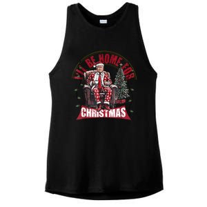 Cute Humorous Trump ILl Be Home For Christmas Election 2024 Ladies PosiCharge Tri-Blend Wicking Tank