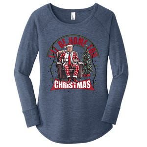 Cute Humorous Trump ILl Be Home For Christmas Election 2024 Women's Perfect Tri Tunic Long Sleeve Shirt