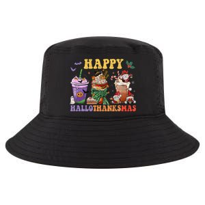 Coffee Halloween Thanksgiving Christmas Happy Hallothanksmas Cool Comfort Performance Bucket Hat