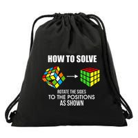 Cubing How To Solve Puzzle Cube Player Cuber Drawstring Bag