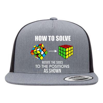 Cubing How To Solve Puzzle Cube Player Cuber Flat Bill Trucker Hat