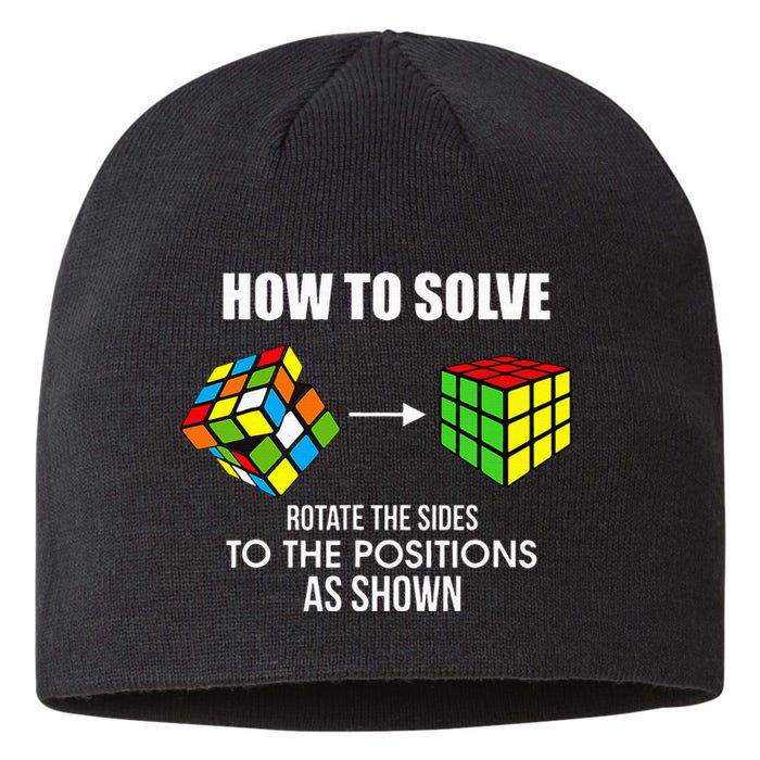 Cubing How To Solve Puzzle Cube Player Cuber Sustainable Beanie