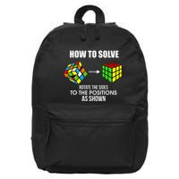 Cubing How To Solve Puzzle Cube Player Cuber 16 in Basic Backpack