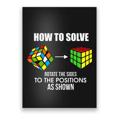 Cubing How To Solve Puzzle Cube Player Cuber Poster