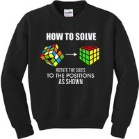 Cubing How To Solve Puzzle Cube Player Cuber Kids Sweatshirt