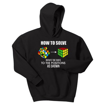 Cubing How To Solve Puzzle Cube Player Cuber Kids Hoodie