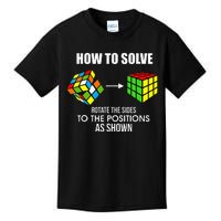 Cubing How To Solve Puzzle Cube Player Cuber Kids T-Shirt