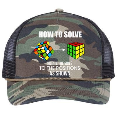 Cubing How To Solve Puzzle Cube Player Cuber Retro Rope Trucker Hat Cap