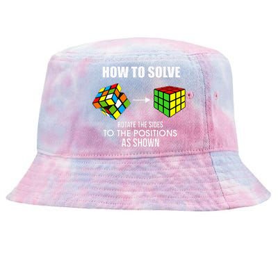 Cubing How To Solve Puzzle Cube Player Cuber Tie-Dyed Bucket Hat