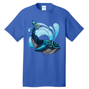 Cute Hawaiian Tribal Whale Activisgift Save The Whales Gift Tall T-Shirt