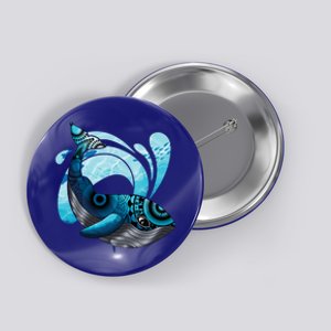 Cute Hawaiian Tribal Whale Activisgift Save The Whales Gift Button