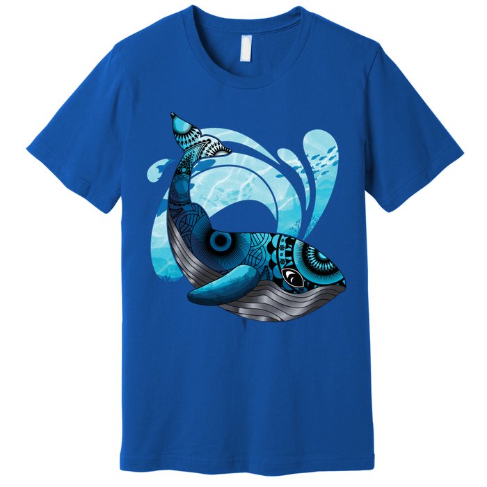 Cute Hawaiian Tribal Whale Activisgift Save The Whales Gift Premium T-Shirt