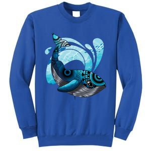 Cute Hawaiian Tribal Whale Activisgift Save The Whales Gift Tall Sweatshirt