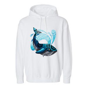 Cute Hawaiian Tribal Whale Activisgift Save The Whales Gift Garment-Dyed Fleece Hoodie