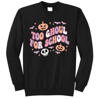 Cute Halloween Teacher School Ghouls Groovy Trick Or Teach Sweatshirt