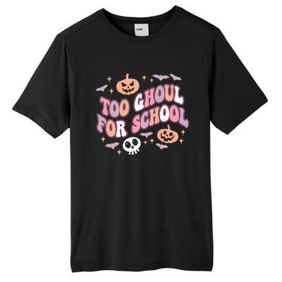 Cute Halloween Teacher School Ghouls Groovy Trick Or Teach Tall Fusion ChromaSoft Performance T-Shirt