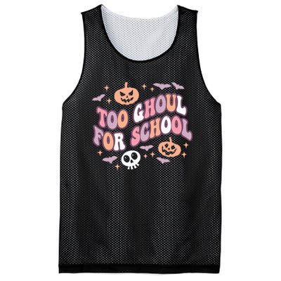 Cute Halloween Teacher School Ghouls Groovy Trick Or Teach Mesh Reversible Basketball Jersey Tank