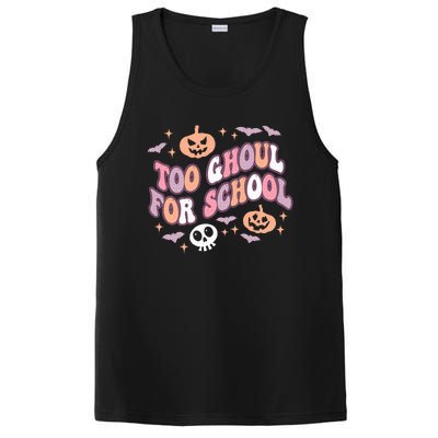 Cute Halloween Teacher School Ghouls Groovy Trick Or Teach PosiCharge Competitor Tank