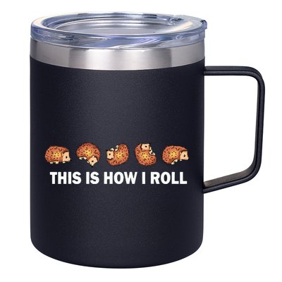 Cute Hedgehog This Is How I Roll Hedgehog 12oz Stainless Steel Coffee Mug