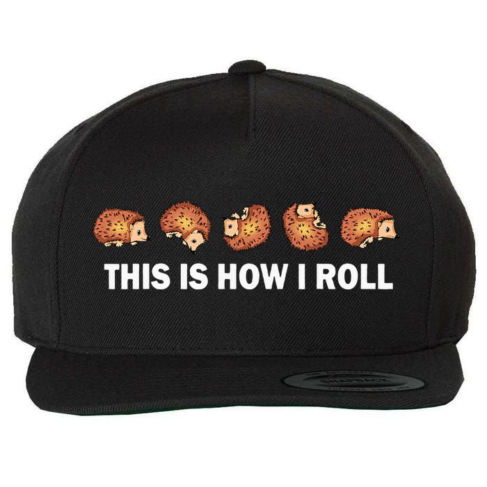 Cute Hedgehog This Is How I Roll Hedgehog Wool Snapback Cap