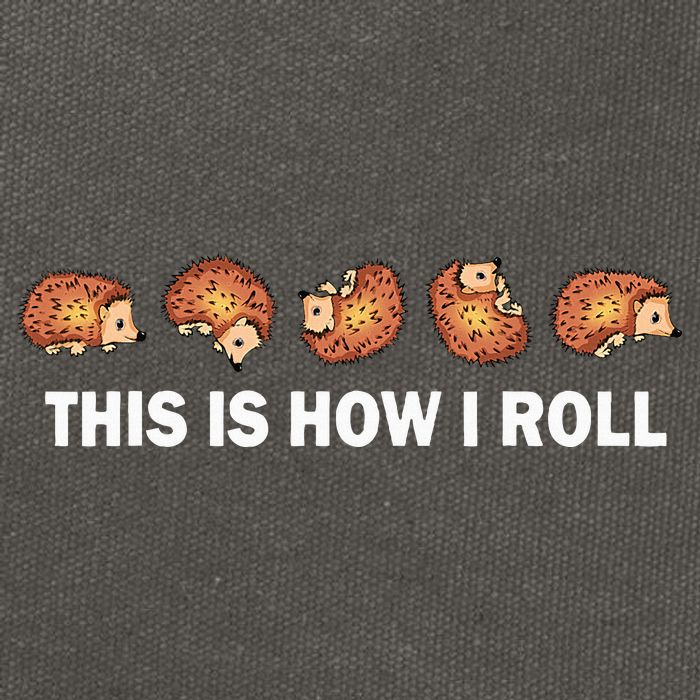 Cute Hedgehog This Is How I Roll Hedgehog Cotton Canvas Backpack