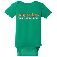 Cute Hedgehog This Is How I Roll Hedgehog Baby Bodysuit